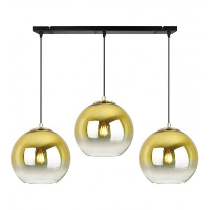 lampa sufitowa na listwie klosze zlote kule bergen gold