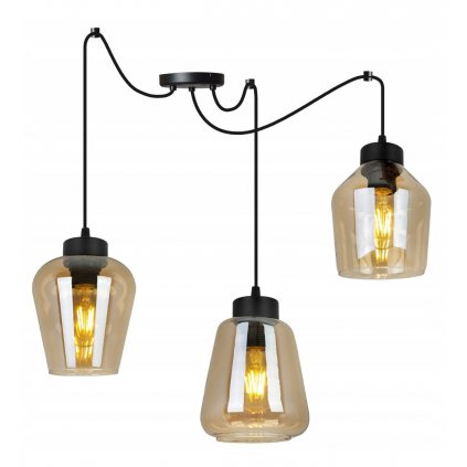 industrialna lampa typu pajak rijeka miodowe szklo