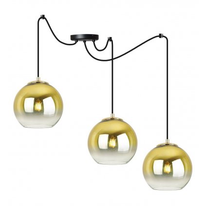 elegancka lampa sufitowa zlote klosze 15cm spider bergen gold