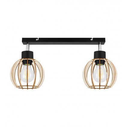 nowoczesna lampa na listwie reflektory timber drewno