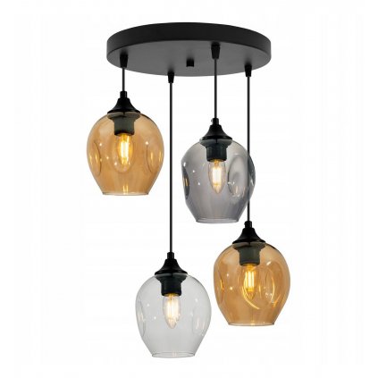 elegancka lampa wiszaca z kloszami ze szkla kolory do wyboru