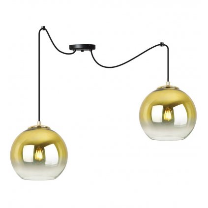 lampa wiszaca typ pajak zlote klosze spider bergen gold