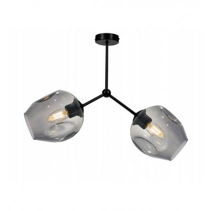 nowoczesna lampa loftowa z metalu i szkla