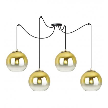 lampa sufitowa zlote klosze 15cm elegancka spider bergen gold