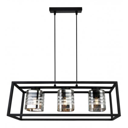 efektowna lampa wiszaca helix cage z dekoracyjnymi lustrzanymi kloszami