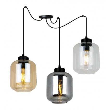 nowoczesna lampa spider novalja wiszaca szklane klosze rozne kolory