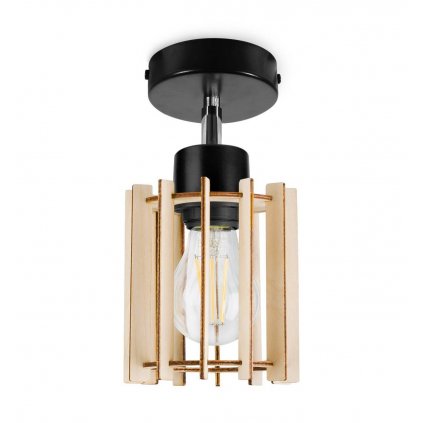 nowoczesny kinkiet drewniany spot timber wzor walec