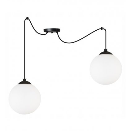 nowoczesna lampa sufitowa typu pajak florence szklane klosze mleczne kule 15cm