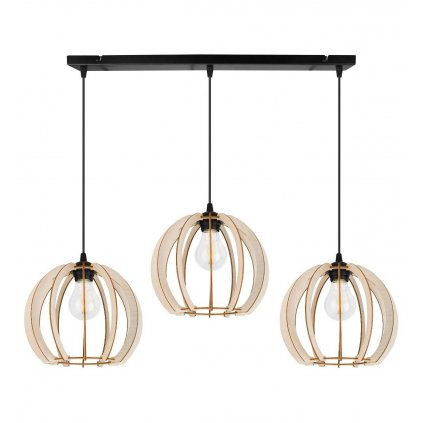 nowoczesna lampa wiszaca timber drewniane klosze