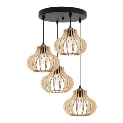 nowoczesna lampa wiszaca timber drewniane klosze zyrandol
