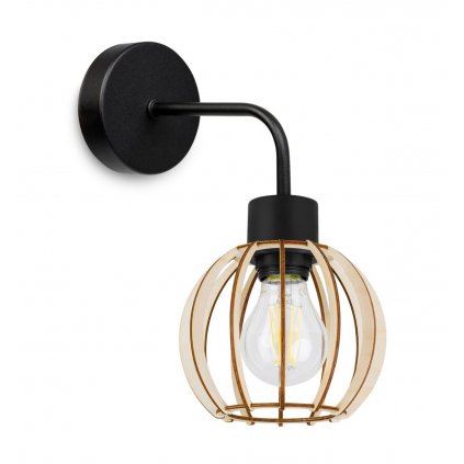 lampa sufitowa kinkiet klosz z drewna timber