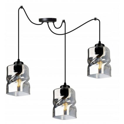 lampa wiszaca regulowana nowoczesna z kloszami ze szkla