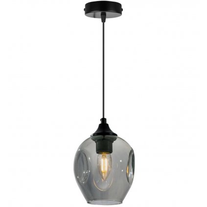 loftowa lampa wiszaca ze szklanym kloszem