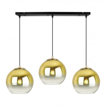 lampa wiszaca nowoczesna zlote klosze na listwie bergen gold