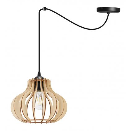 lampa wiszaca zyrandol spider timber klosz drewniany