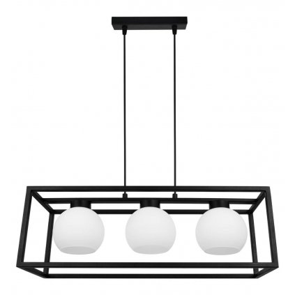 nowoczesna lampa wiszaca eliza cage z mlecznymi kloszami w klasycznym stylu