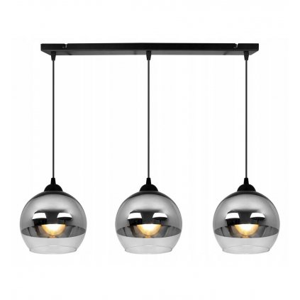 lampa wiszaca nowoczesna z regulacja szklana chrom