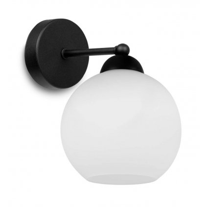 elegancki kinkiet mleczna kula na sciane