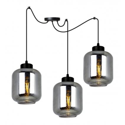 funkcjonalna lampa wiszaca pajak spider novalja klosze z barwionego szkla