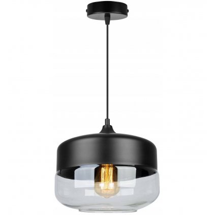 nowoczesna lampa ze szklanym kloszem w stylu retro