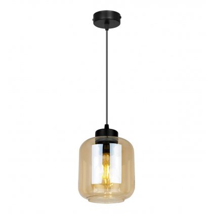 lampa wiszaca novalja z kloszem z barwionego szkla w nietypowym ksztalcie