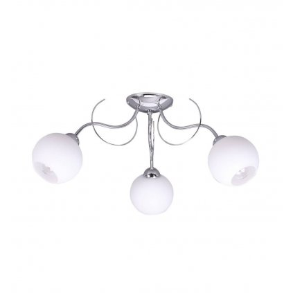 lampa chromowana sufitowa szklane klosze