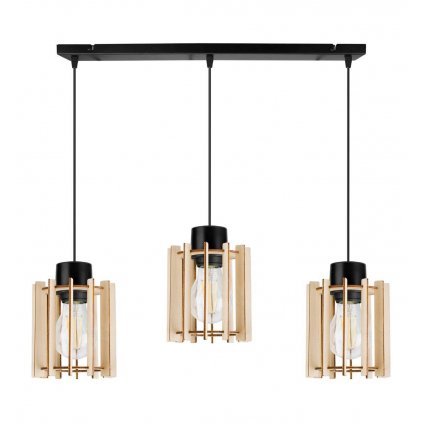 lampa wiszaca zyrandol drewniany klosz led timber