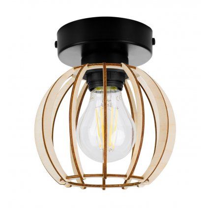 lampa sufitowa kinkiet plafon klosz drewniany timber