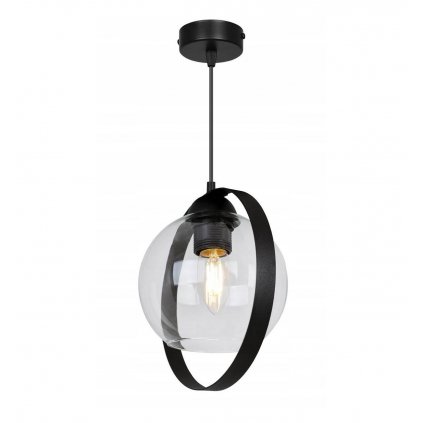 piekna regulowana lampa ring haga z kloszem szklana kula