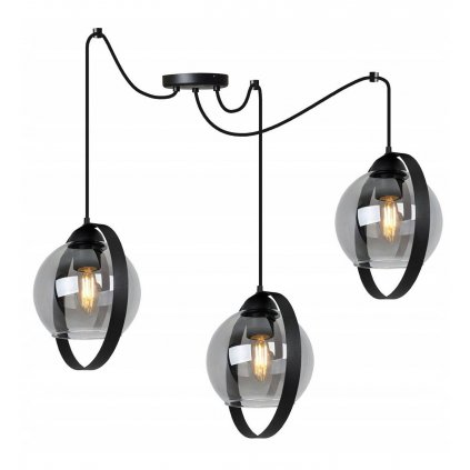 lampa ring haga pajak z kulistymi kloszami z bezbarwnego szkla