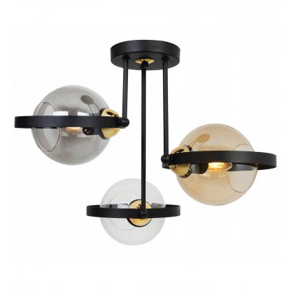 lampa sufitowa ze szklanymi kloszami mix kolorow