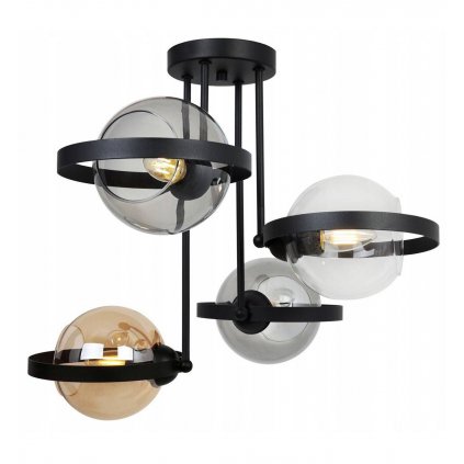 nowoczesne oswietlenie sufitowe z roznokolorowymi szklanymi kloszami