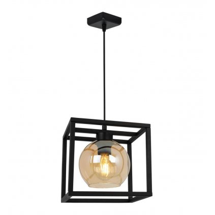 oryginalna lampa wiszaca haga cage szklana kula w klatce