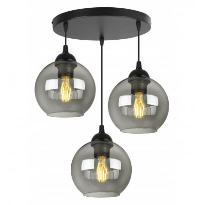 nowoczesna regulowana lampa wiszaca loft szklane klosze