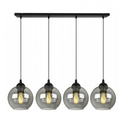 industrialna regulowana lampa wiszaca z metalu i szkla