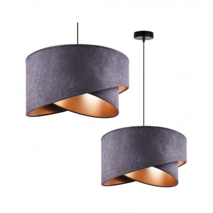 lampa wiszaca z abazurem zyrandol elegancki zloty srodek mediolan