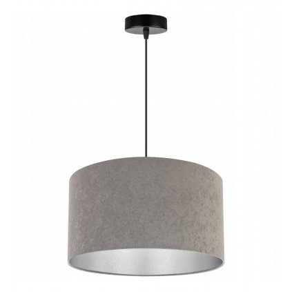 nowoczesna lampa w klasycznym stylu z welurowym abazurem srodek chrom