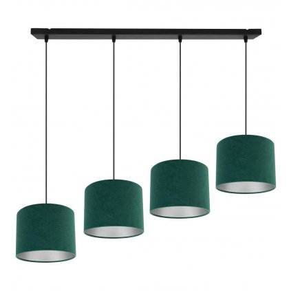 nowoczesna lampa wiszaca mediolan z abazurami pokrytymi welurem