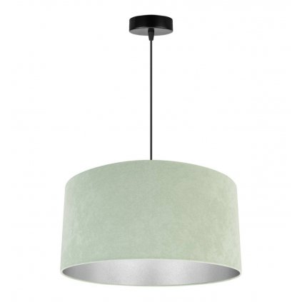 minimalistyczna lampa wiszaca mediolan z gladkim welurowym abazurem