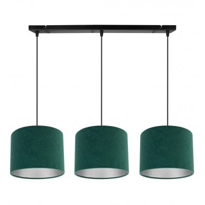 stylowa lampa wiszaca z abazurami mediolan z metalicznym wnetrzem