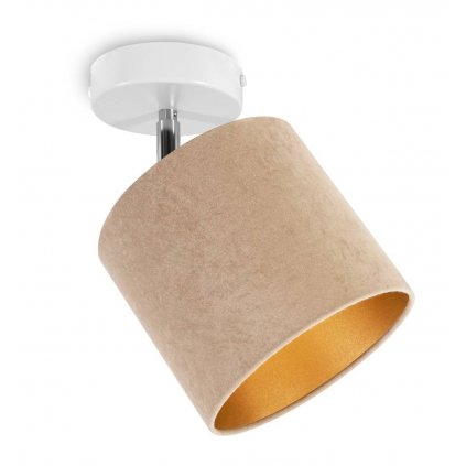 bezowy nowoczesny kikniet sufitowo scienny spot mediolan