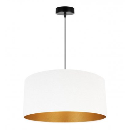 elegancka bialo zlota lampa wiszaca mediolan do salonu