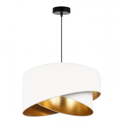 sufitowy nowoczesny zyrandol mediolan z welurowym abazurem