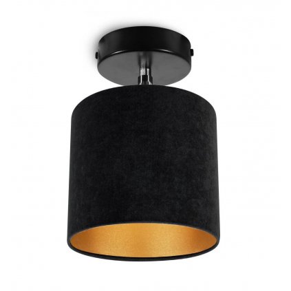 minimalistyczny reflektor sufitowo scienny ze zlotym srodkiem mediolan