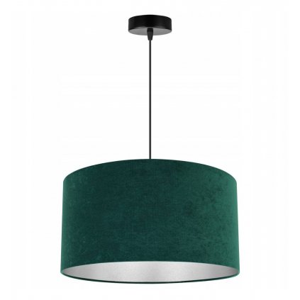 lampa wiszaca z abazurem w modnym kolorze butelkowej zieleni