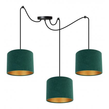 regulowana lampa wiszaca pajak z abazurem zlote wnetrze