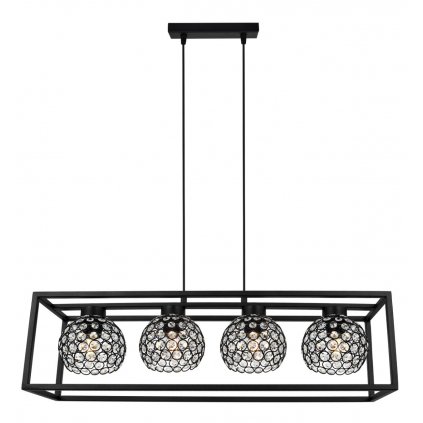elegancka lampa crystal cage z kloszami z krysztalkow