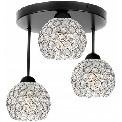 lampa sufitowa ze szklanymi kloszami w stylu glamour