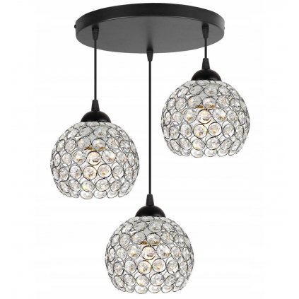 elegancka regulowana lampa wiszaca z chromowanym kloszem