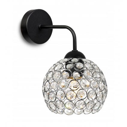 nowoczesny elegancki kinkiet metalowy z krysztalkami